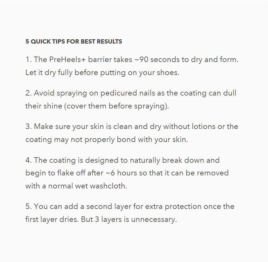 PreHeels+® Blister Prevention Spray