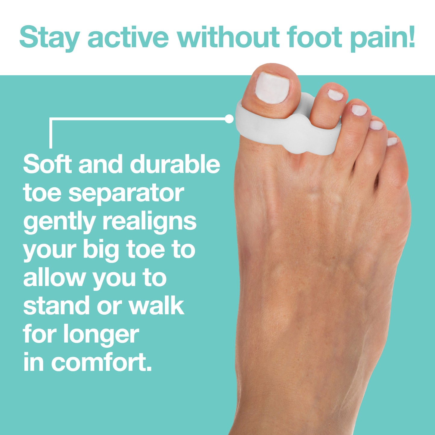 Double Loop Toe Separator for Bunions