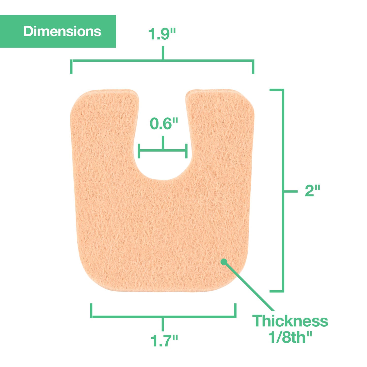 U-Shaped Felt Callus Pads