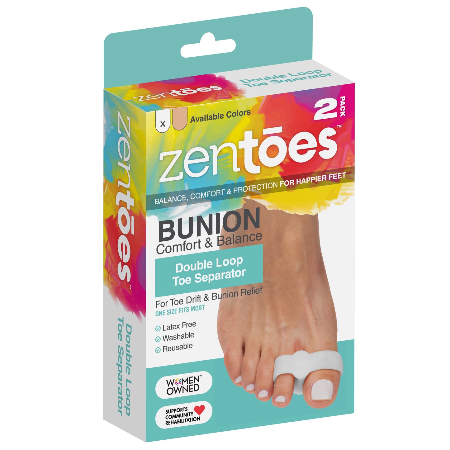Double Loop Toe Separator for Bunions