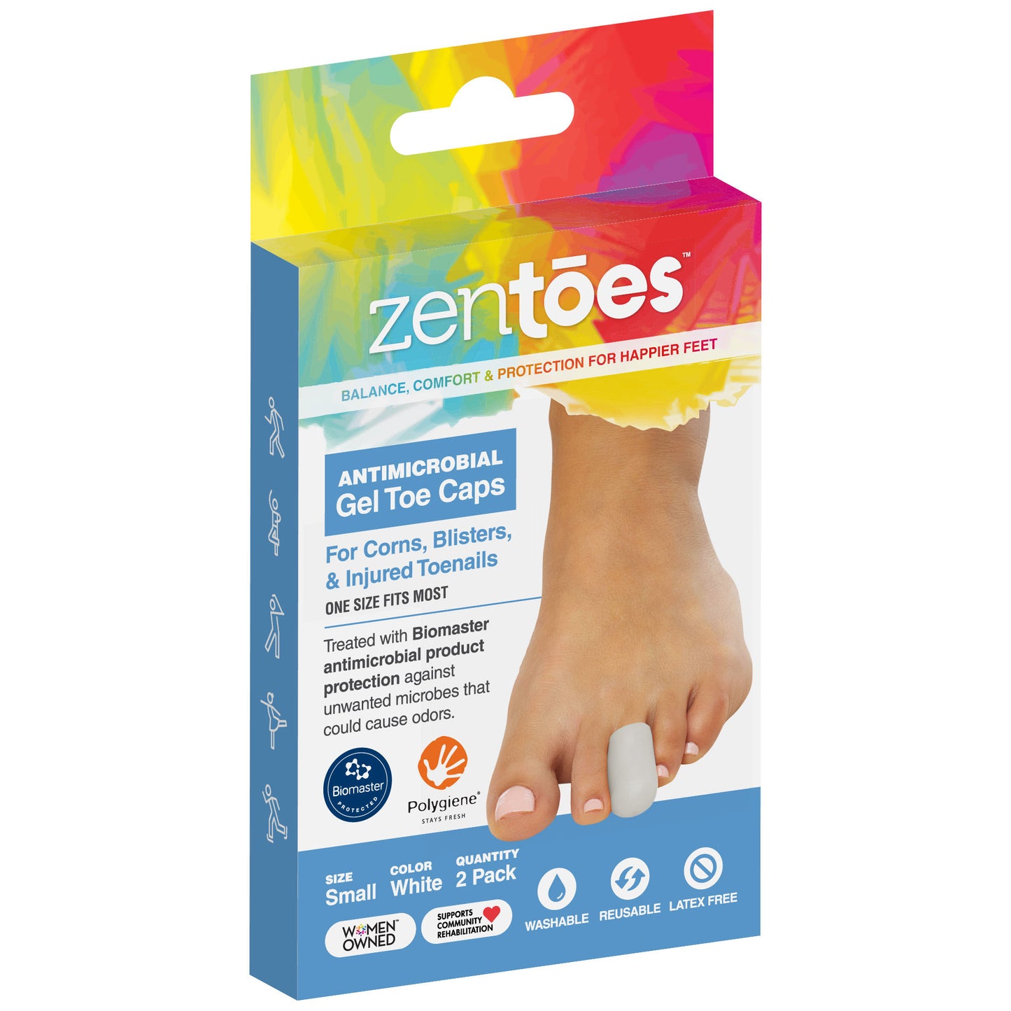 Antimicrobial Gel Toe Caps