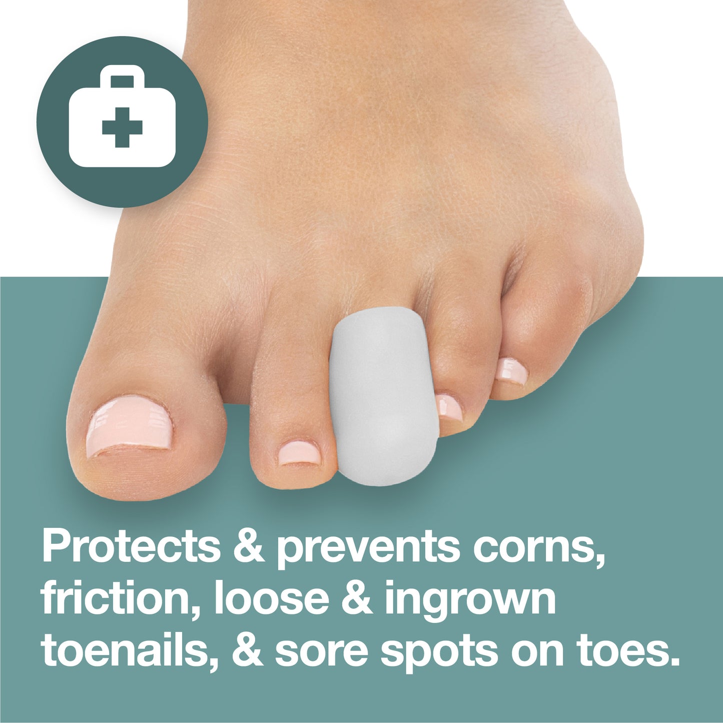 Antimicrobial Gel Toe Caps