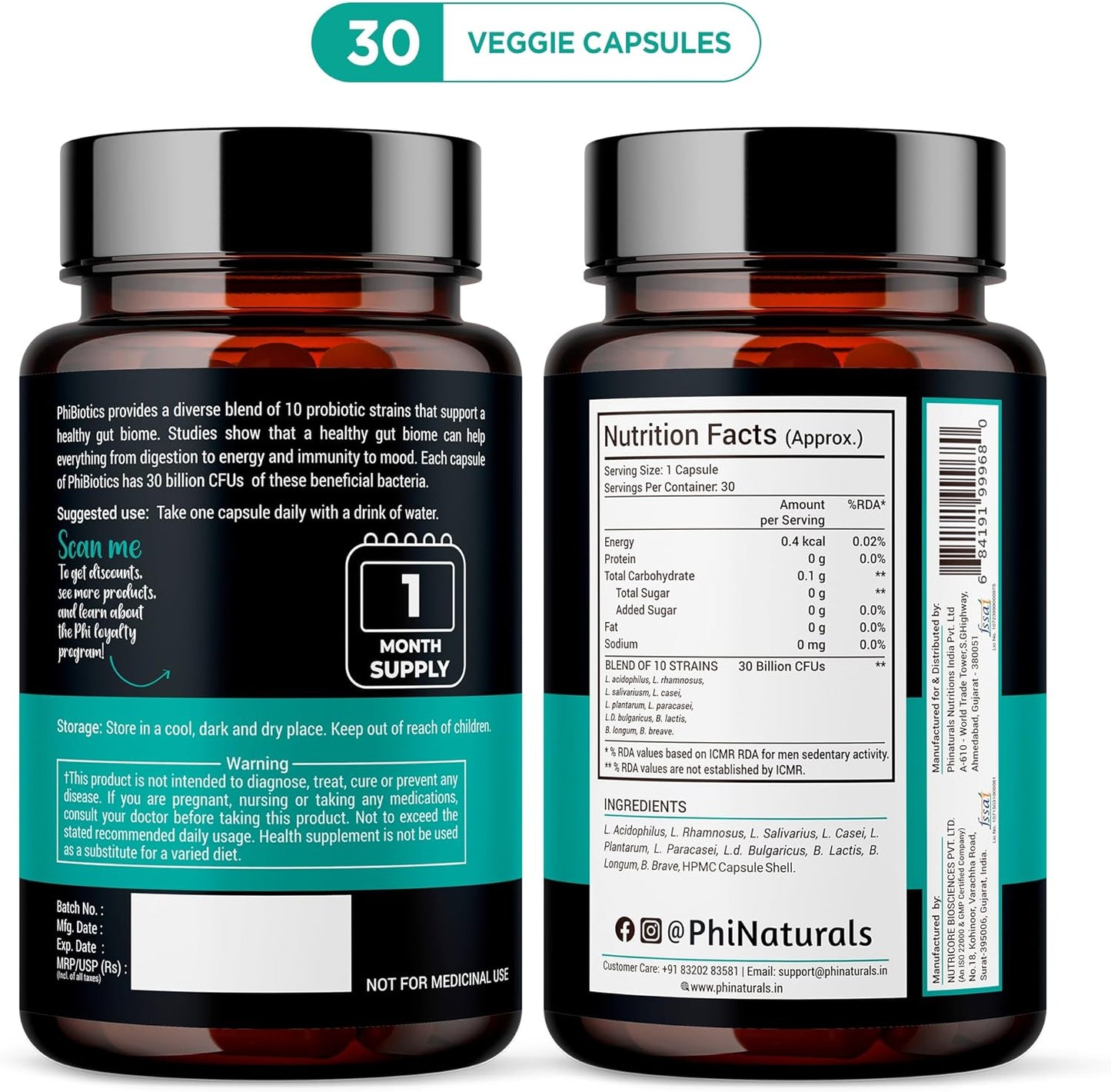 Probiotics - 30 Billion CFUs (Extra Strength)