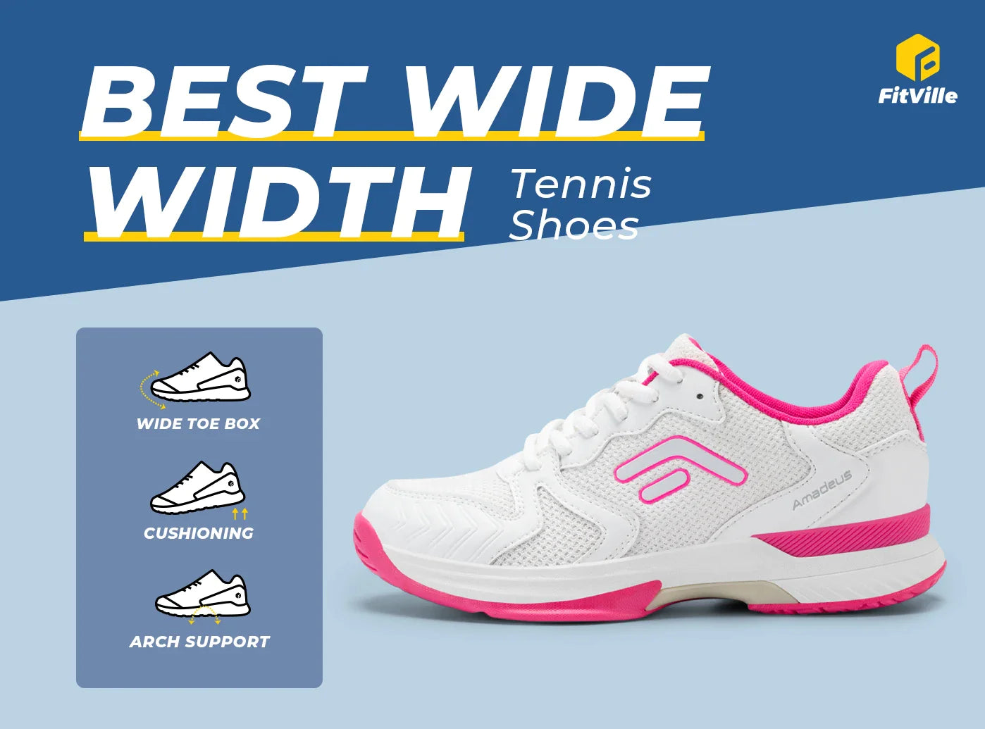 FitVille Women's Amadeus Tennis & Pickleball Court Shoes V4-3