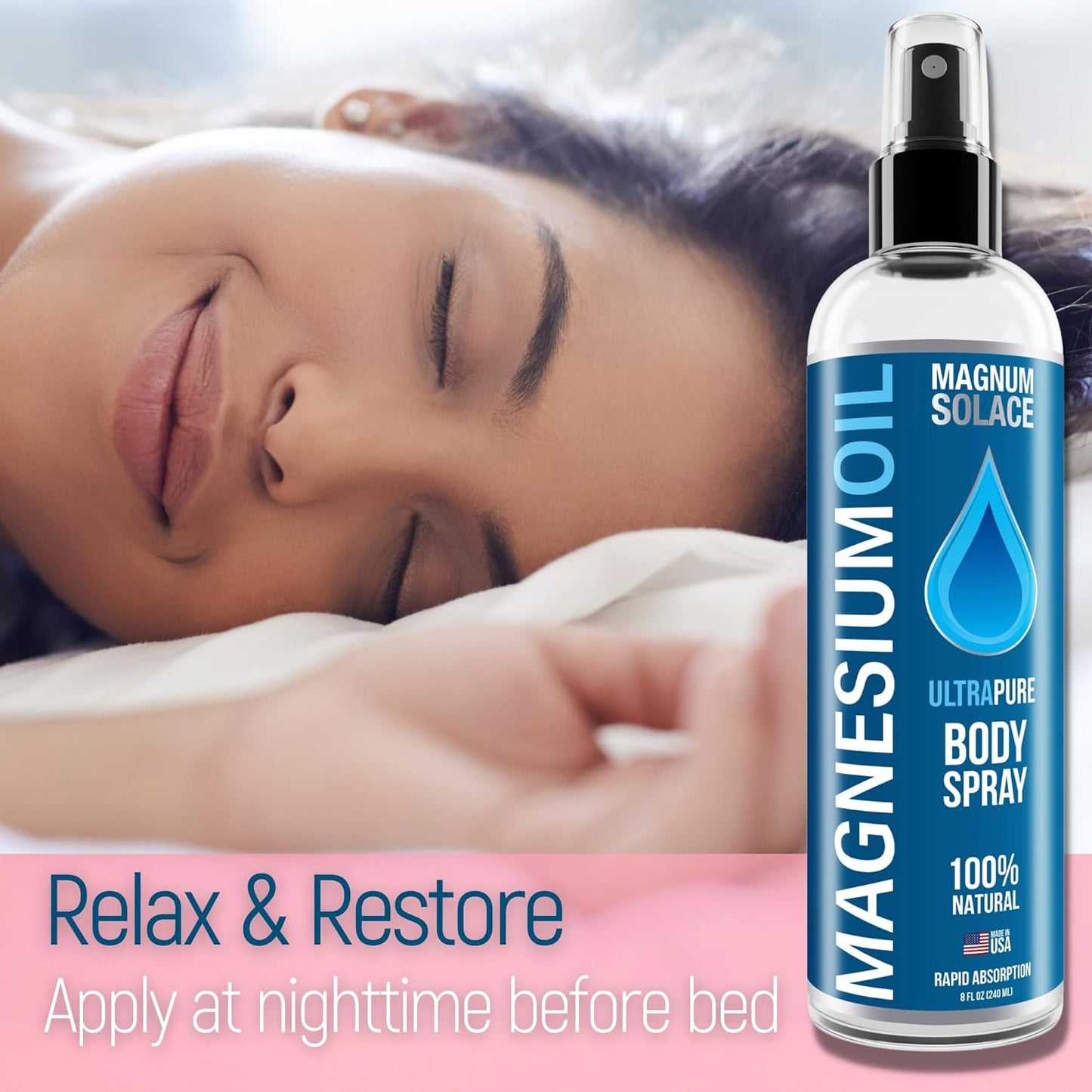 Magnesium Oil Spray for Joint & Muscle Relief, Sleepless Legs