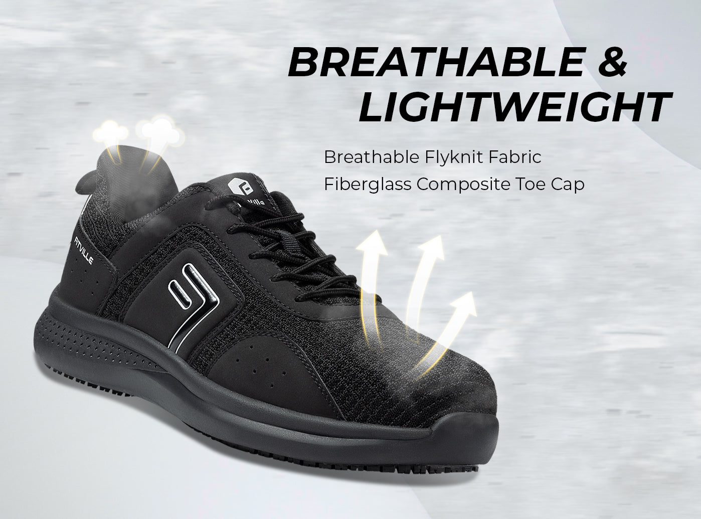 FitVille Men's TitanToe Composite Toe Slip-Resistant Sneaker-5