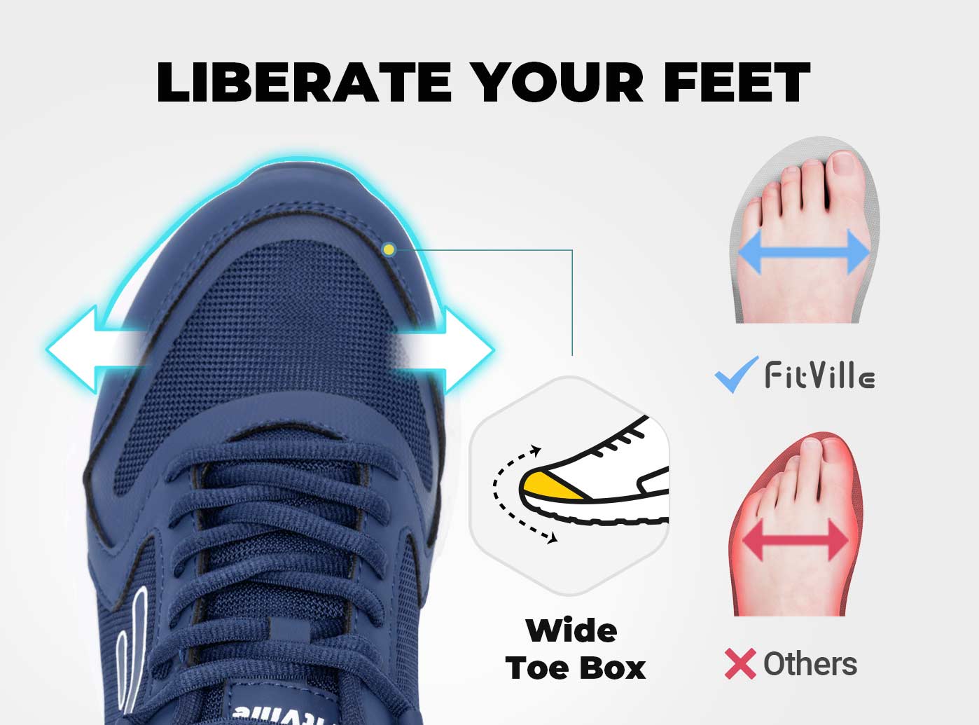 FitVille Men's Rebound Core Walking Shoes V7-11