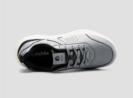 FitVille Men's BriskWalk Deluxe Lace-up Business Casual Sneaker-17