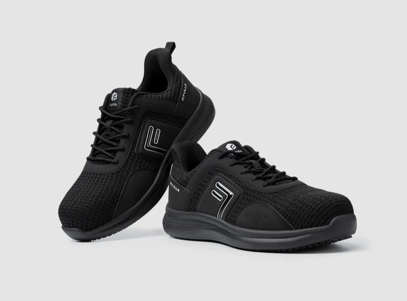 FitVille Men's TitanToe Composite Toe Slip-Resistant Sneaker-7