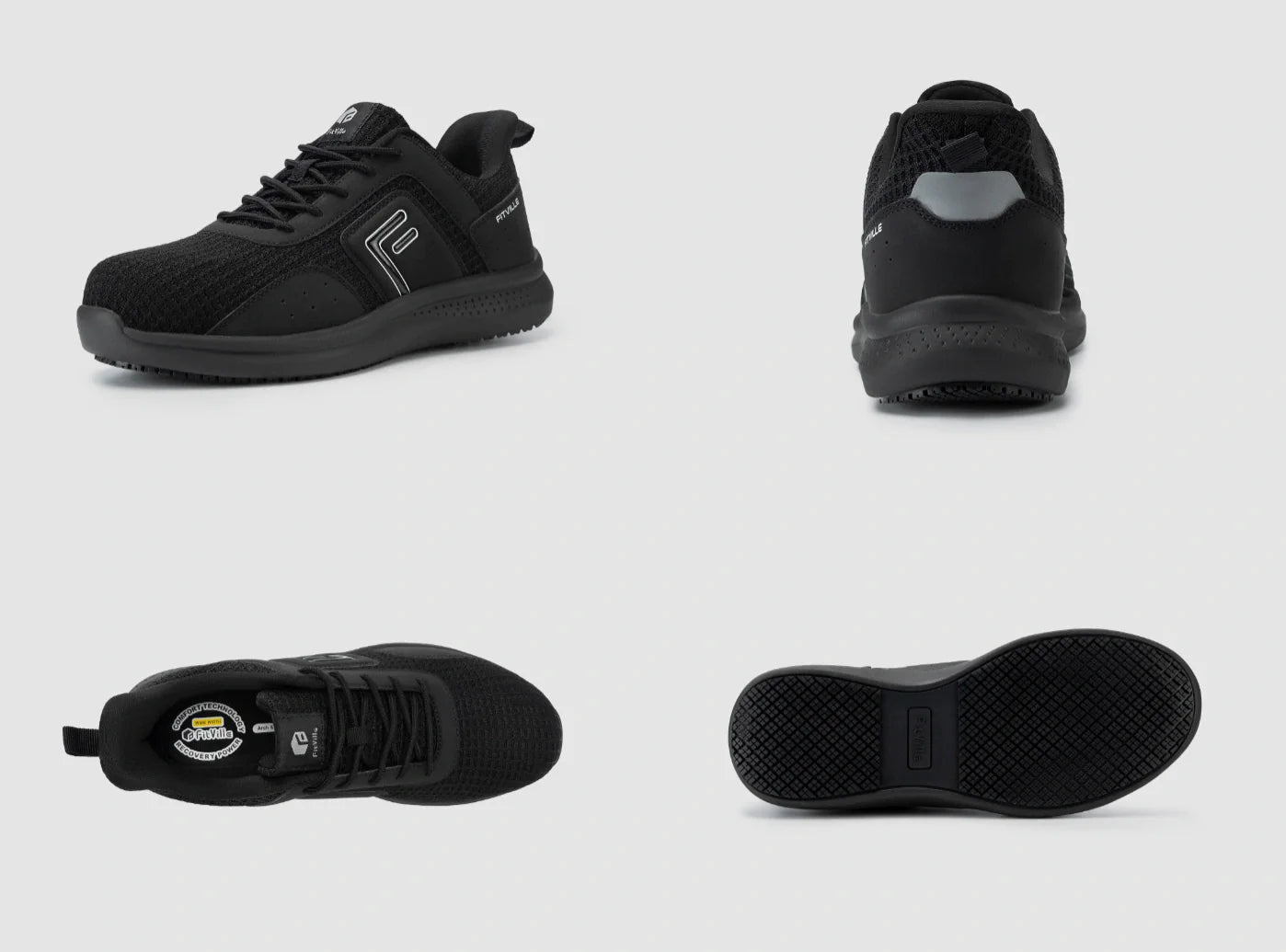 FitVille Men's TitanToe Composite Toe Slip-Resistant Sneaker-6